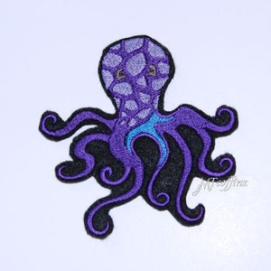 Purple Lavender Octopus Anime Iron On Embroidery Patch MTCoffinz