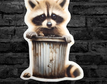 Raccoon Patch Trash Panda Iron On Patch Garbage Can Raccoon Patch T-shirt Sublimation - Choose Size