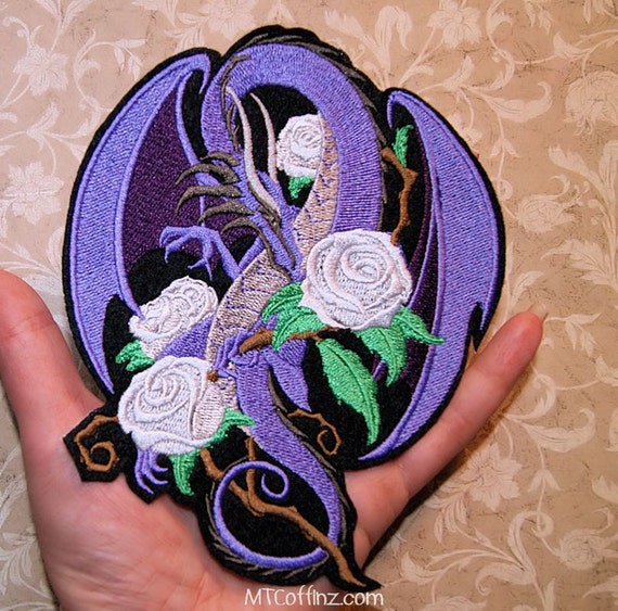 Purple Rose Dragon Fantasy Iron On Embroidery Patch Mtcoffinz Etsy Purple Rose Dragon Fantasy Iron On Embroidery Patch Mtcoffinz Etsy