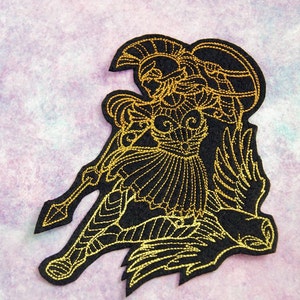 Athena Greek Goddess Iron On Embroidery Patch MTCoffinz - - Choose Size / Color