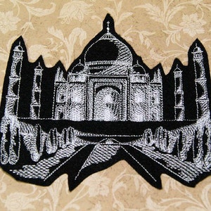 Taj Mahal Patch Travel Patch India Vacation Luggage Patch Iron On Embroidery Patch