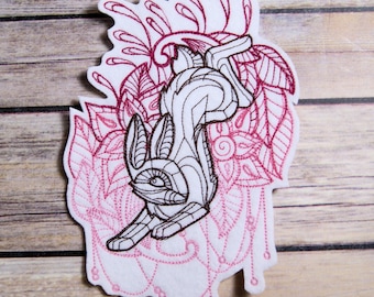 Anima Rabbit Iron On Embroidery Patch MTCoffinz - Choose Size