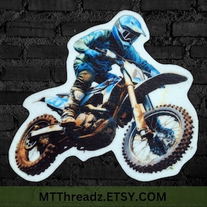 Motocross Racer Patch Dirtbike Iron On Patch Motorcycle Trail Bikes Adventure Off-Road Iron On Patch Enduro Bike Patch