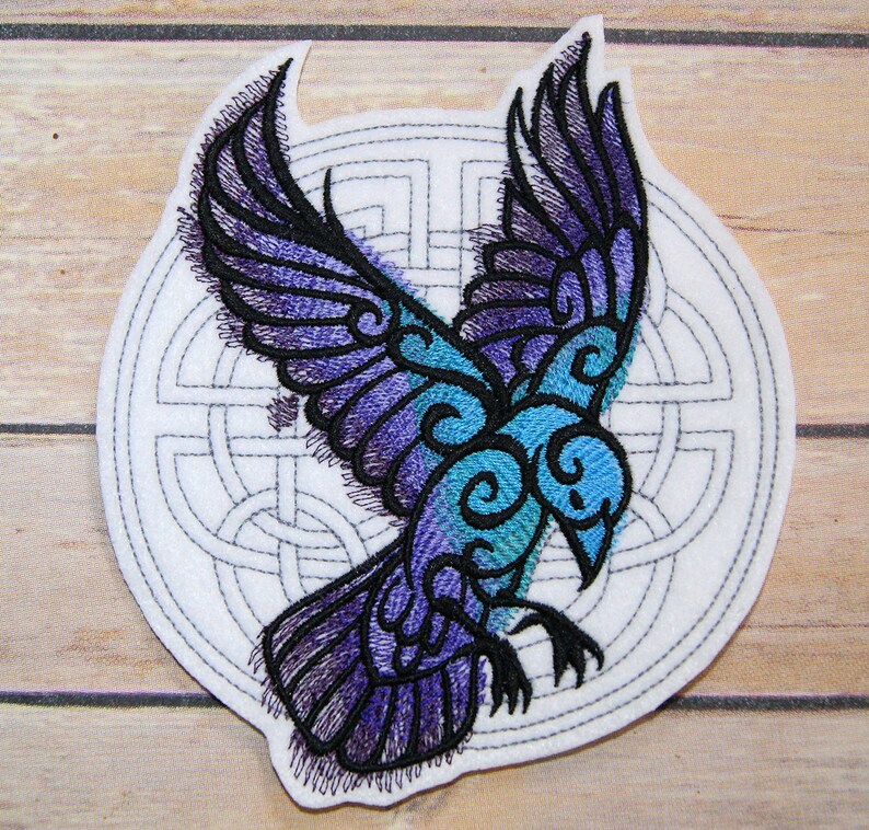 Celtic raven iron on jessecmault patch mtcoffinz choose  etsy