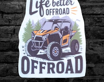 UTV Life is Better Offroad Quad ATV Mudding Patch Side by Side Iron on Patch   - Choose Size