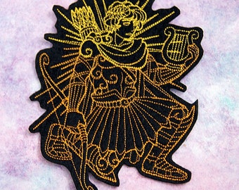 Apollo Patch Greek God Iron On Embroidery Patch MTCoffinz - - Choose Size / Color