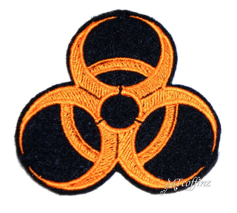 Classic BioHazard Symbol Custom Color Iron On Embroidery Patch MTCoffinz bild 1