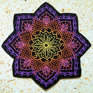 Mendhika Medallion Mandala Iron On Embroidery Patch MTCoffinz - Choose Size