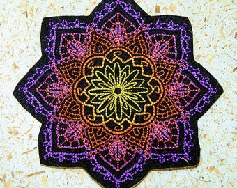 Mendhika Medallion Mandala Iron On Embroidery Patch MTCoffinz - Choose Size