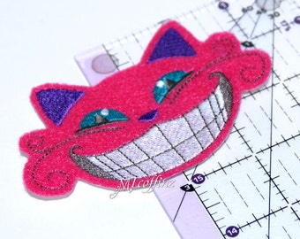 Cheshire Cat Grin Alice in Wonderland Iron on Embroidery