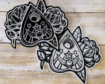 Planchette - Mystical Iron On Embroidery Patch MTCoffinz - Choose Size / Color