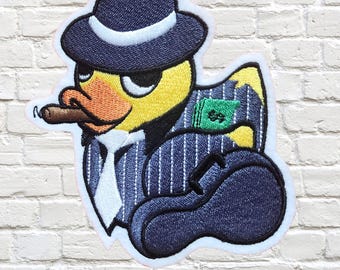 Gangster Duck Patch Retro Mafia Duck Rubber Duckie Iron on Embroidery Patch Mtcoffinz Choose Size Etsy Canada