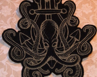 Release the Kraken Sea Monster Iron On Embroidery Patch MTCoffinz - Choose Size