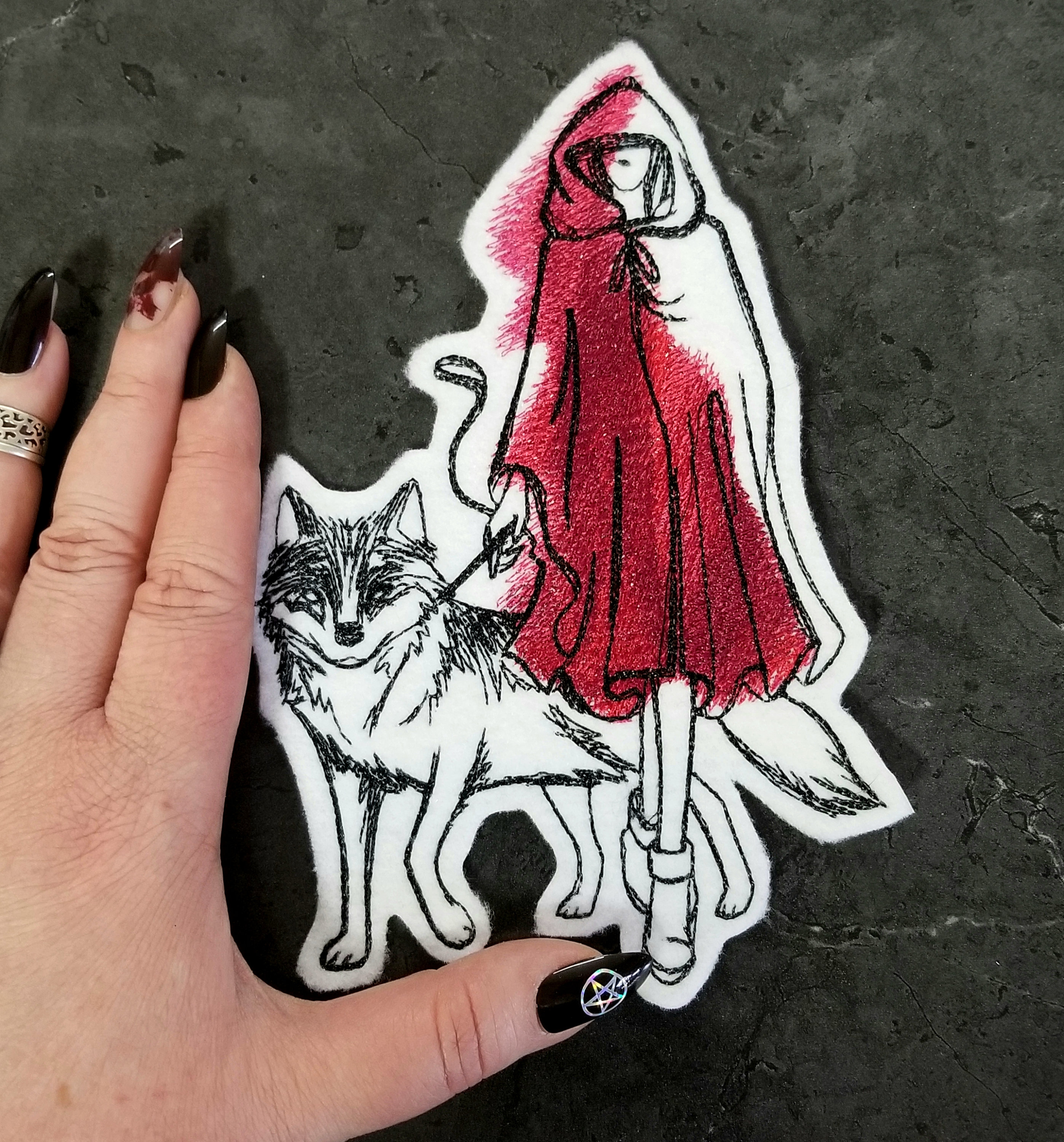 Little Red Riding Hood Big Bad Wolf Dark Fairy Tales Iron on