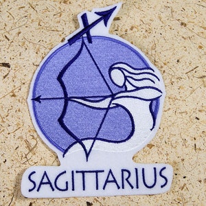 Sagittarius- the Archer- Zodiac Iron On Embroidery Patch MTCoffinz - Choose Size