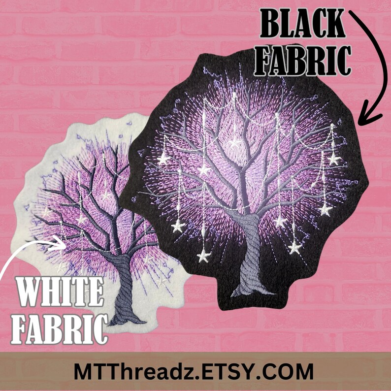 Mystic Tree Patch Purple Tree Starlight Iron on Patch Lavender Tree ...