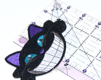 Cheshire Cat Grin Alice in Wonderland Iron on Embroidery Patch