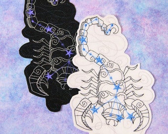 Scorpio - The Scorpion- Constellation Iron On Embroidery Patch MTCoffinz - Choose Size