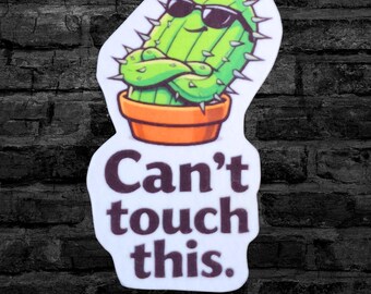 Kawaii Cactus Patch Can't Touch This Cute Cactus Iron on Patch   - Choose Size