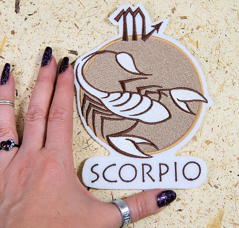 Scorpio the Scorpion Zodiac Iron on Embroidery Patch Etsy