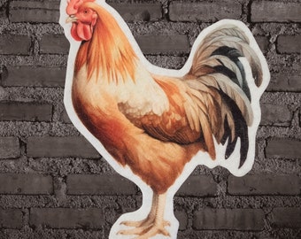 Rooster Patch Iron On Rooster Patch Chicken Patch - Iron On Patch - MTCoffinz - Choose Size