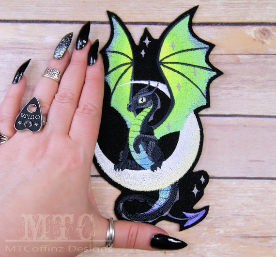 Lunar Moon Dragon Fantasy Iron On Embroidery Patch Mtcoffinz Etsy Lunar Moon Dragon Fantasy Iron On Embroidery Patch Mtcoffinz Etsy