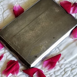 Vintage Sterling Silver Art Deco Cigarette Case (st - 2338)