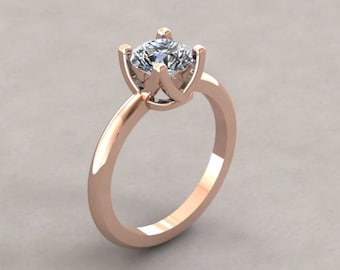 14K Gold Handmade Semi-Mount Engagement Ring (st - C6)