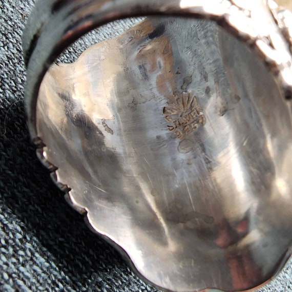 Sterling Silver Handcrafted Bone Statement Ring (… - image 6