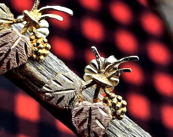 10K Black Hills Gold Stud Earrings (st - 3936)