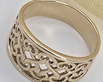 14K yellow Gold Filigree Ring (st - 4931)