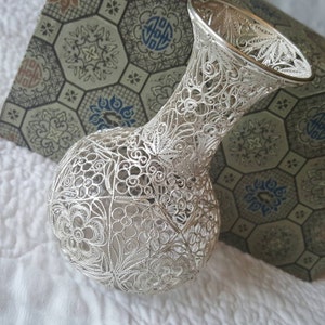 Vintage Sterling Silber SuHai Chinesischer Draht Filigrane Vase - Begrenzte Zugabe (st - 1913)