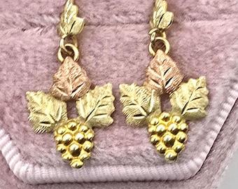 10K Black Hills Gold Dangle Earrings (st - 4905)