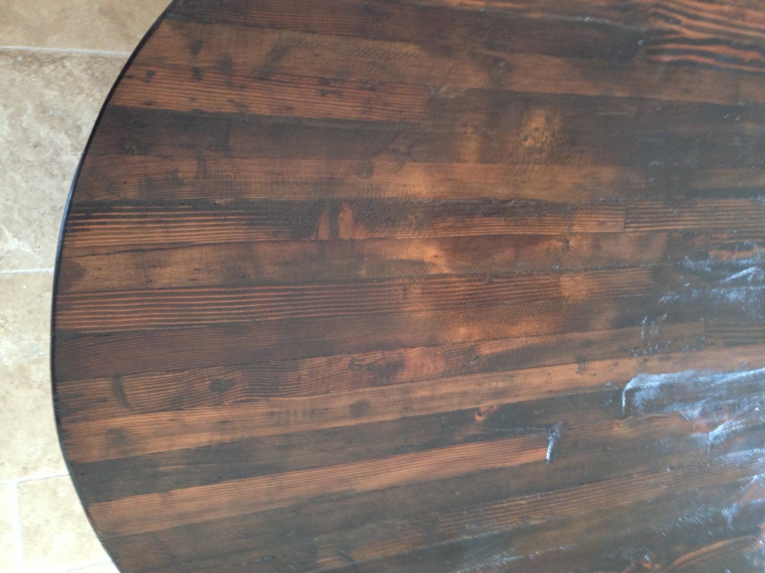 SALE Butcher Block Strip Oval Wood Dining Table From Etsy