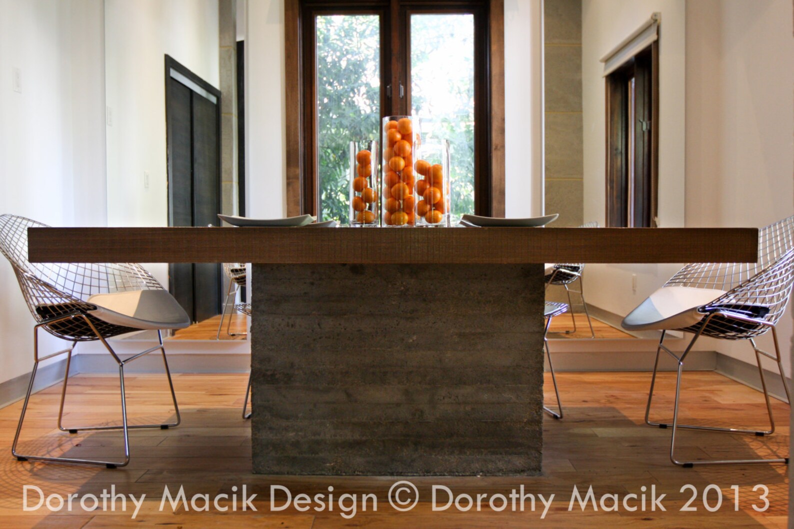 Custom Concrete and Wood Dining Table Rectangular Etsy