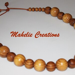 Handmade Wood Bead Necklace, Bold Necklace, Statement Necklace Chunky, Large Wooden Necklace, Large Bead Necklace
