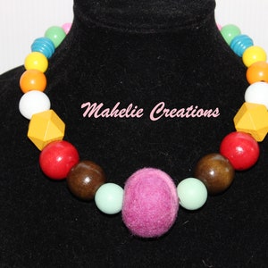 Handmade Statement Necklace, Statement Necklace Chunky, Colorful Beaded Necklaces, Handmade Necklace, Beaded Necklace Boho