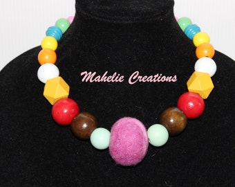 Handmade Statement Necklace, Statement Necklace Chunky, Colorful Beaded Necklaces, Handmade Necklace, Beaded Necklace Boho