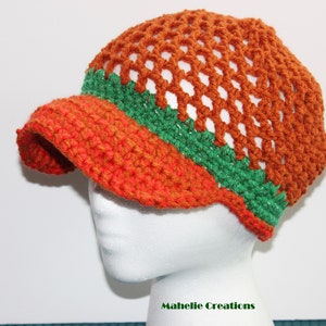 Handmade Colorful Crochet Baseball Cap, Crochet Baseball Hat
