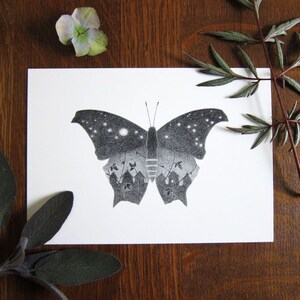 Starry sky butterfly - 5x7 print