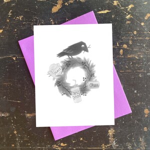 Peace Raven Holiday Notecard