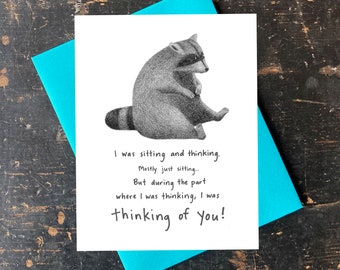 Raccoon notecard