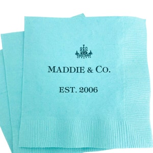 Name and Co Established personalized party event napkins