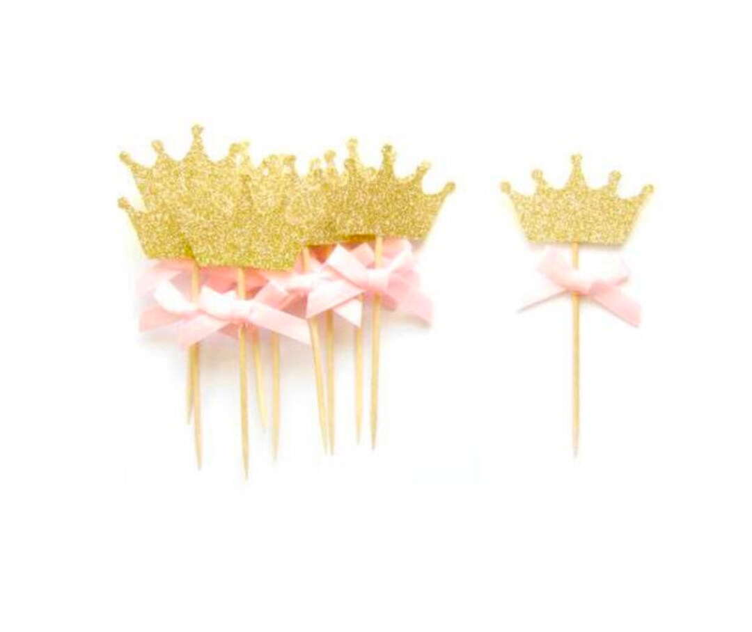 Princess Crown Princess Tiara Cupcake Toppers - Etsy
