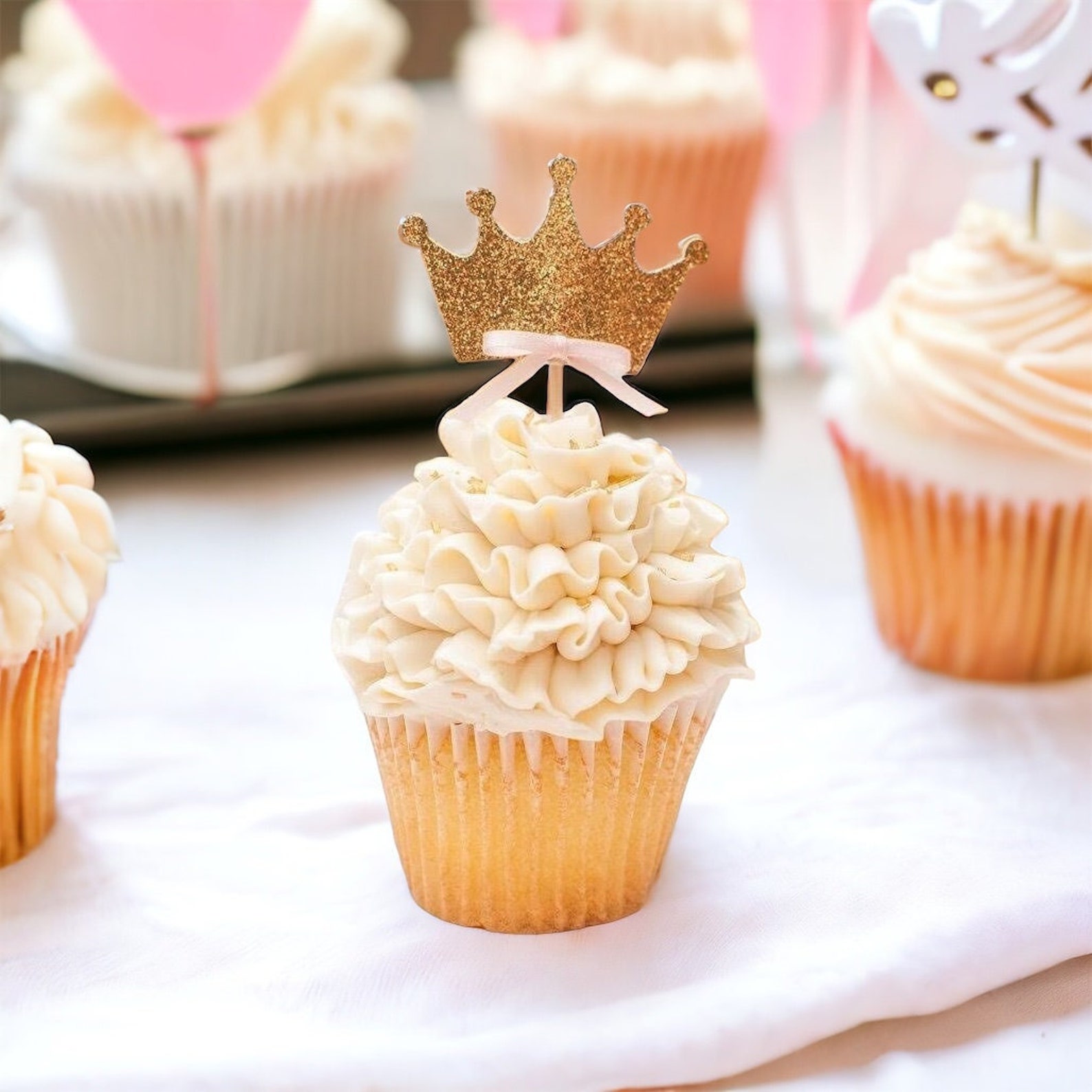 Princess Crown Princess Tiara Cupcake Toppers - Etsy