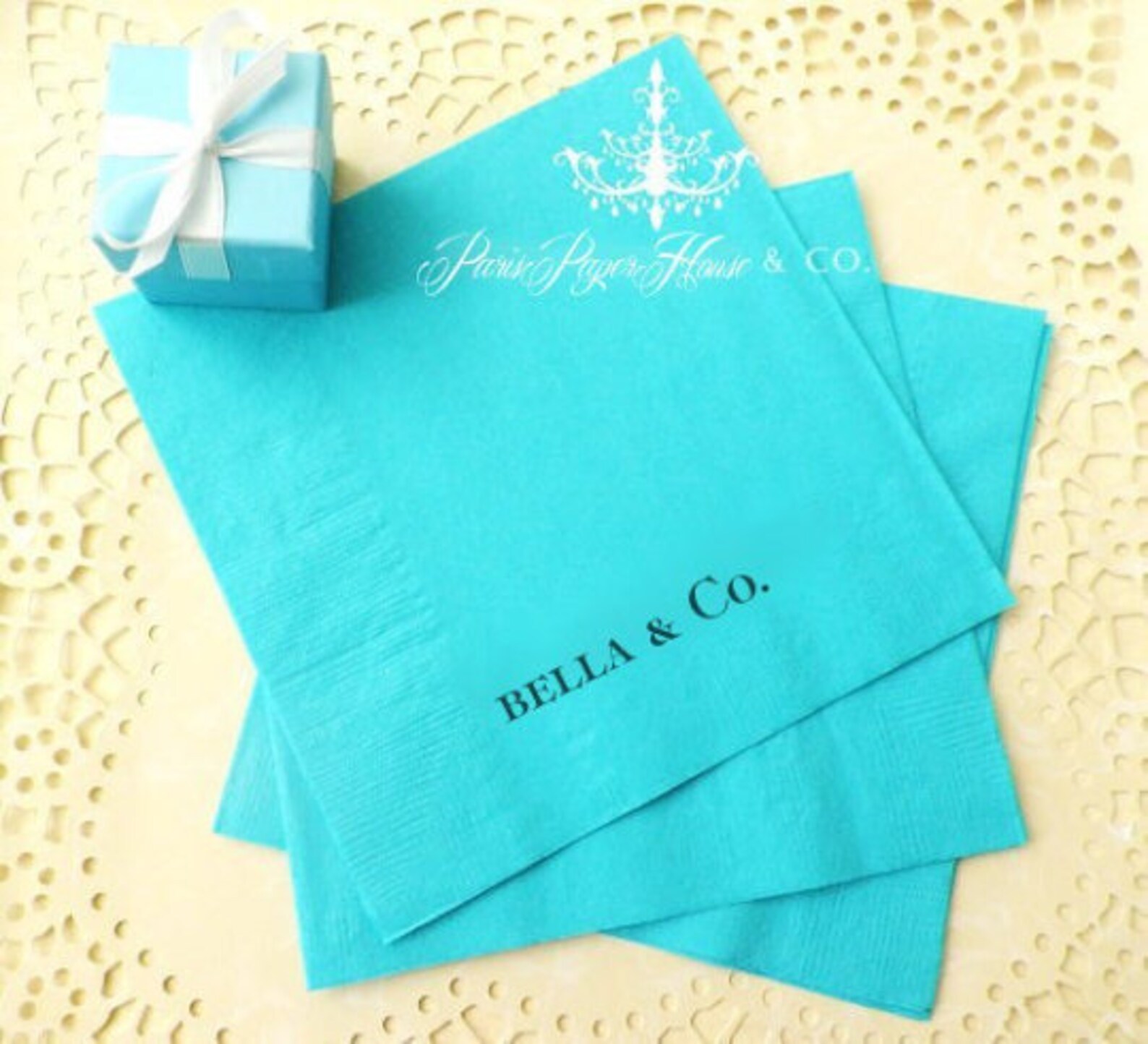 Name and Co Personalized Napkinsinitials Napkinsengravement Etsy