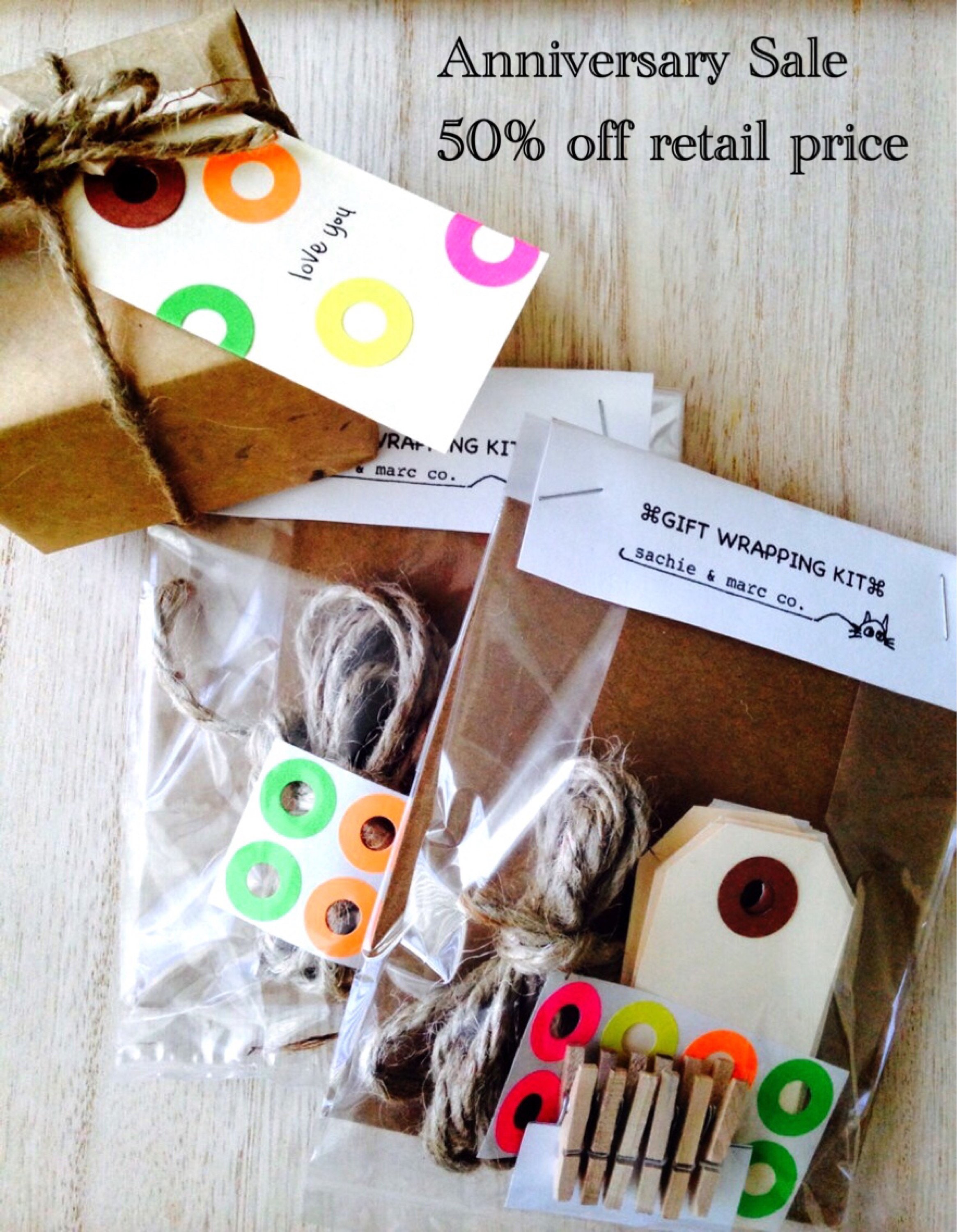 Gift Wrapping Kit // DIY kit // kit of tags clothespins Etsy