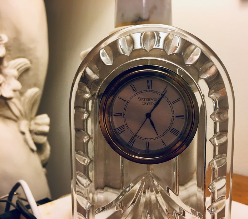 Elegant Waterford Overture Desk Clock
