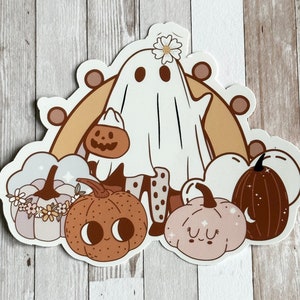 Autocollant de fantôme d&#39;Halloween, autocollant de planificateur d&#39;Halloween, autocollants de saison fantasmagorique, autocollants d&#39;automne, autocollant mignon de fantôme, autocollants de fantôme, Halloween rétro