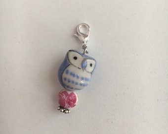 Blue Owl Planner Charm / Midori Charms/ Planner Charms/ Travelers  Notebook Charm
